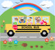 School Bus Wall Mural