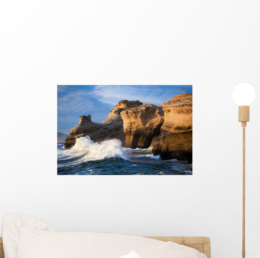 Ocean waves landscape - Oregon coast Wall Mural