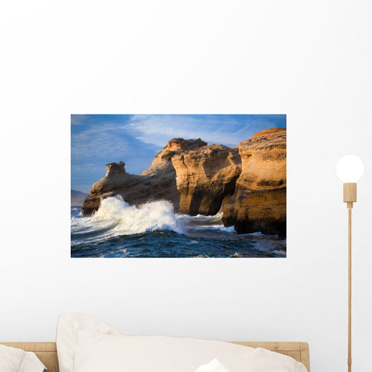Ocean waves landscape - Oregon coast Wall Mural