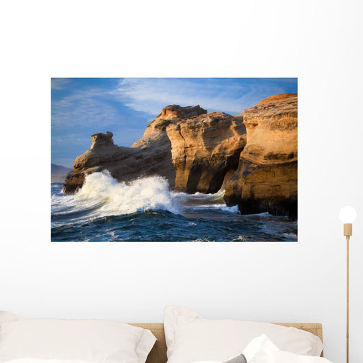 Ocean waves landscape - Oregon coast Wall Mural