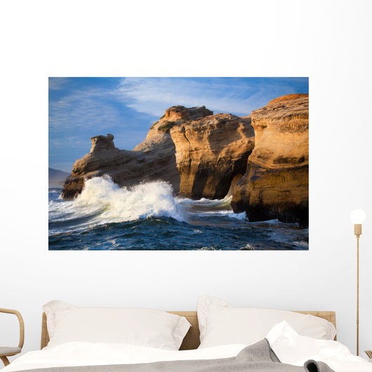 Ocean waves landscape - Oregon coast Wall Mural