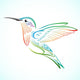Colorful Hummingbird Wall Mural