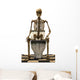 Skeleton toilet Wall Decal