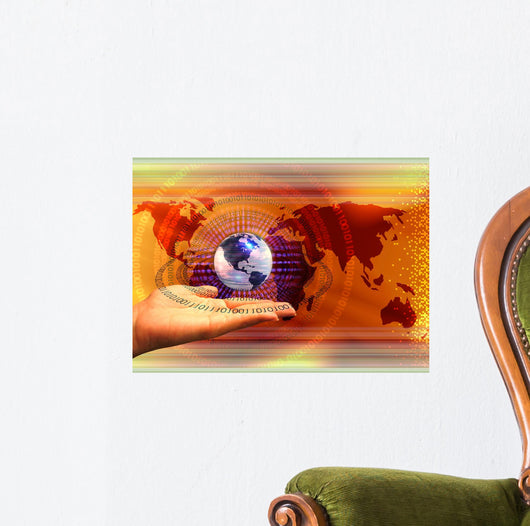 global computer technology concept Wall Mural