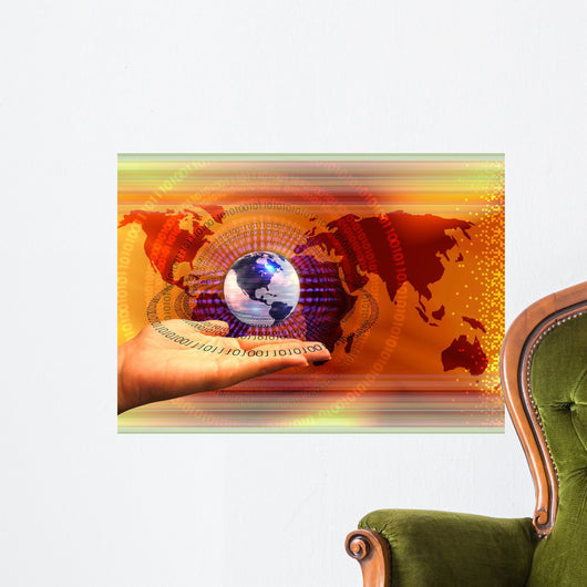 global computer technology concept Wall Mural