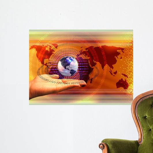 global computer technology concept Wall Mural