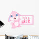 Baby Bunny Girl Wall Decal