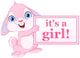 Baby Bunny Girl Wall Decal