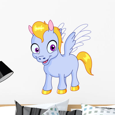 Pegasus shown on a wall