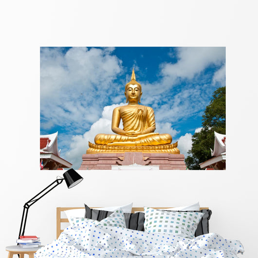 Big Buddha in Sky and Clear Air Wall Mural