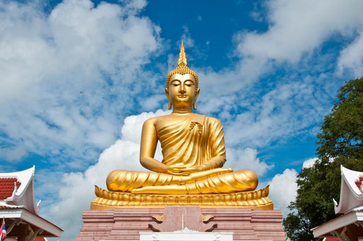 Big Buddha in Sky and Clear Air Wall Mural