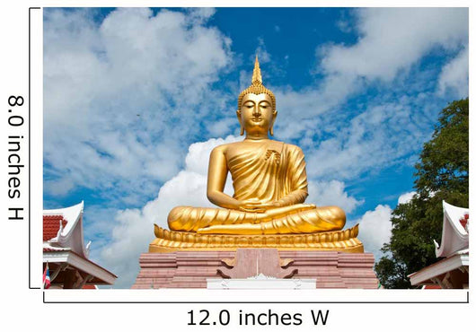 Big Buddha in Sky and Clear Air Wall Mural