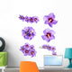 Purple hibiscus flowers Wall Decal