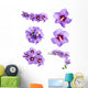 Purple hibiscus flowers Wall Decal