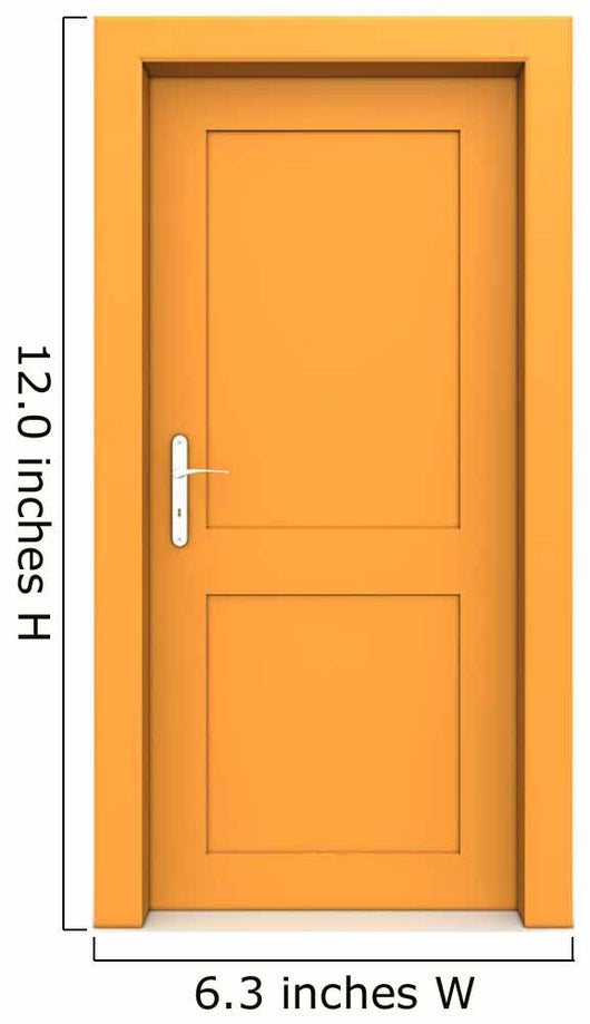 Closed Single Orange Door