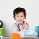 adorable boy  child cleaning the teeth Wall Decal