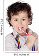 adorable boy  child cleaning the teeth Wall Decal