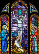 Stained Glass Crucifixtion Christ