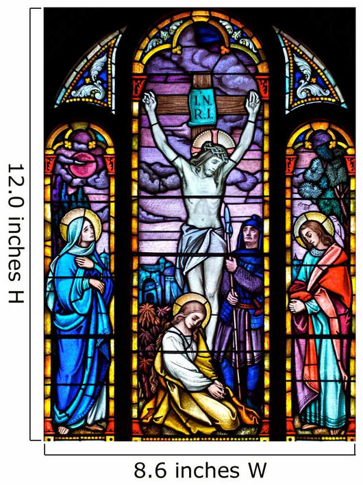 Stained Glass Crucifixtion Christ