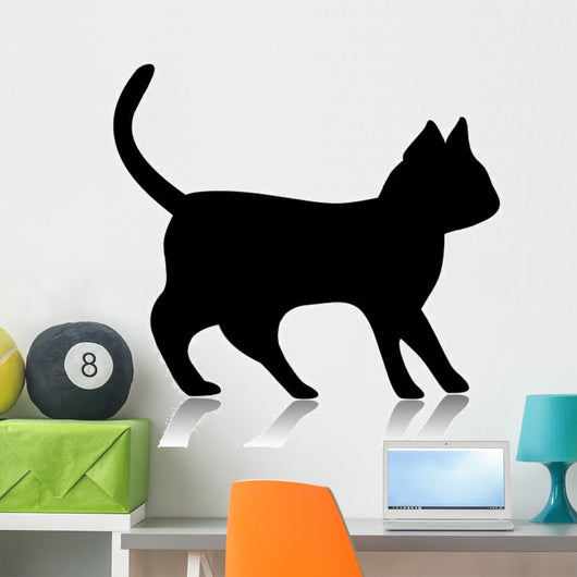 Black Cat Vector Icon Wall Decal -  – Wallmonkeys