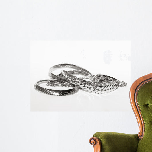 Silvery Jewelry Wall Decal