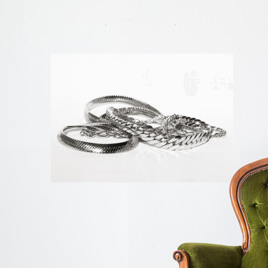 Silvery Jewelry Wall Decal
