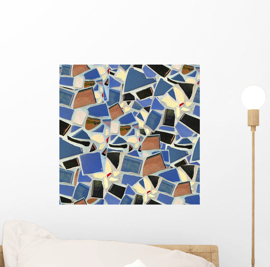 Broken Tile Mosaic Seamless Wall Decal