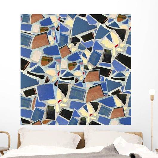 Broken Tile Mosaic Seamless Wall Decal