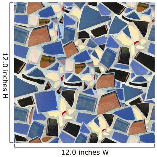 Broken Tile Mosaic Seamless Wall Decal