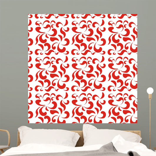 Red Pattern Wall Decal