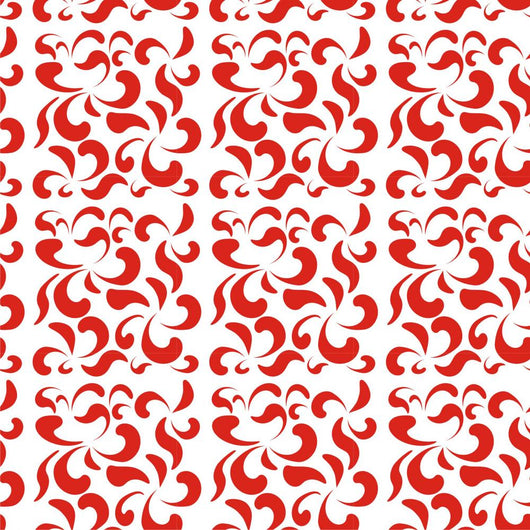 Red Pattern Wall Decal
