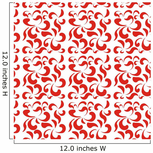 Red Pattern Wall Decal