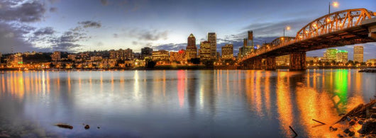 Portland Downtown Skyline Night