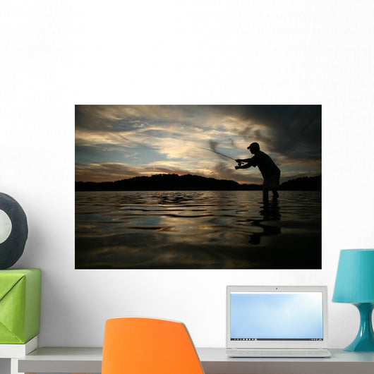 Fly fishing Wall Mural