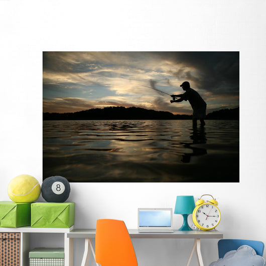 Fly fishing Wall Mural