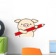 Pig pencil Wall Decal