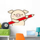 Pig pencil Wall Decal