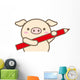 Pig pencil Wall Decal