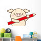 Pig pencil Wall Decal