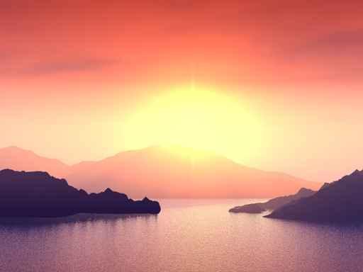 Fantastic Red Sunset Wall Decal