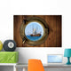 Brass Porthole Wall Mural