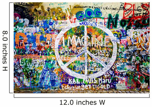 Wall John Lennon (Prague) - Peace Sign (Take 1) Wall Mural