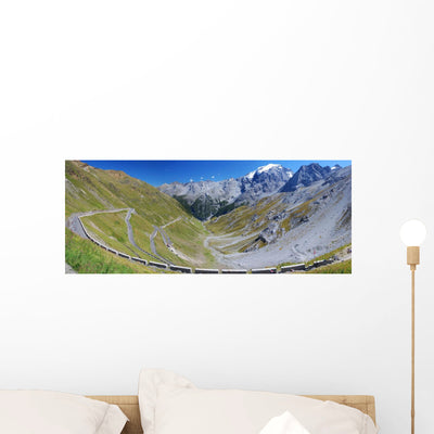 Stelvio shown on a wall