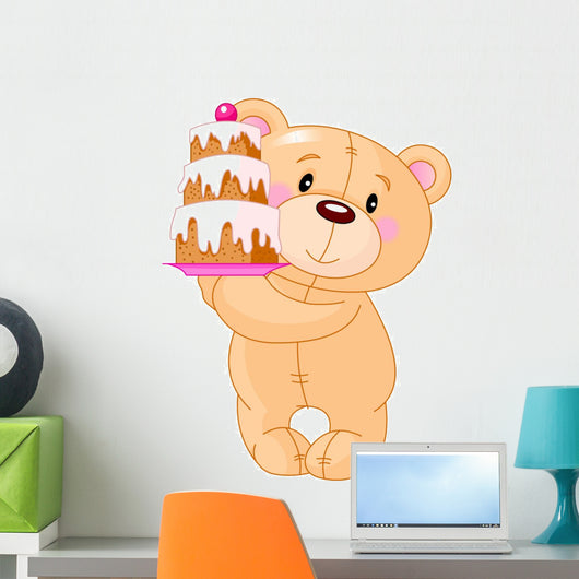 Teddy Bear with Cake