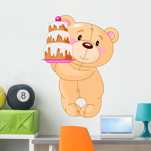 Teddy Bear with Cake