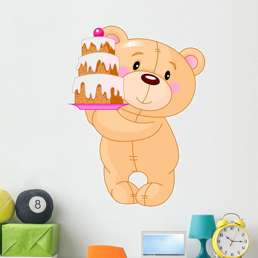 Teddy Bear with Cake