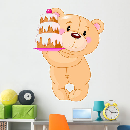 Teddy Bear with Cake