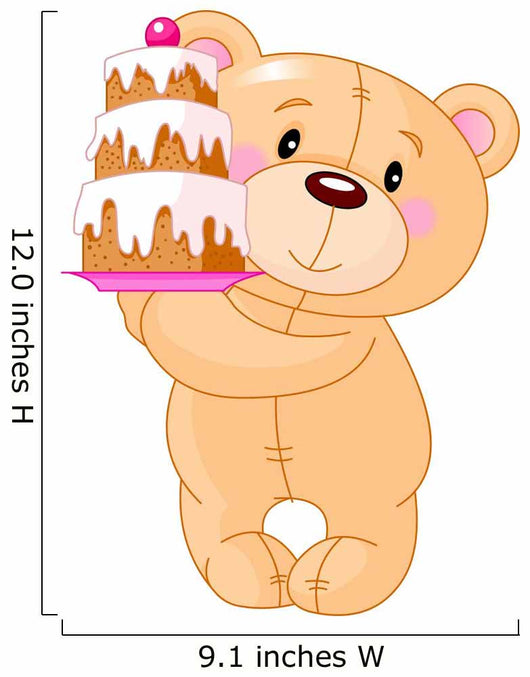Teddy Bear with Cake