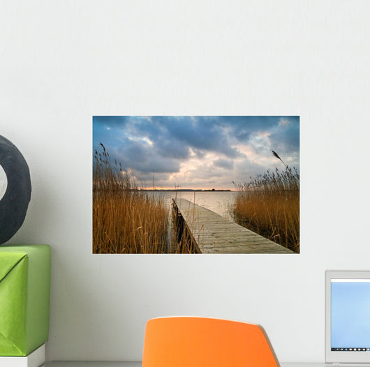 Evening on the backwaters. Wall Mural