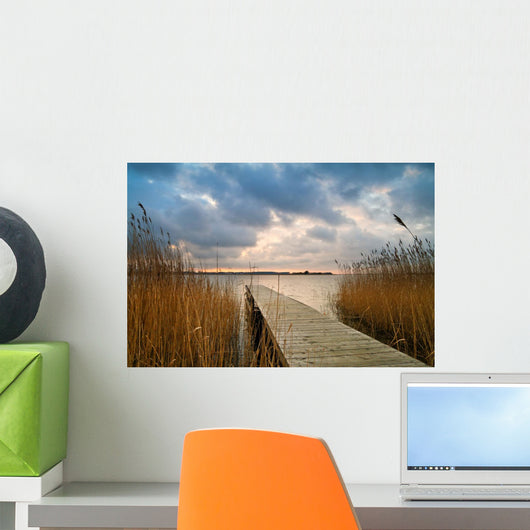 Evening on the backwaters. Wall Mural